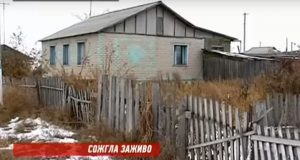 сожгла в печи